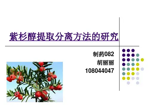 紫杉醇提取分离方法研究