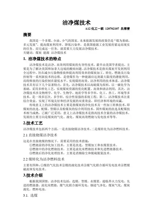 洁净煤技术