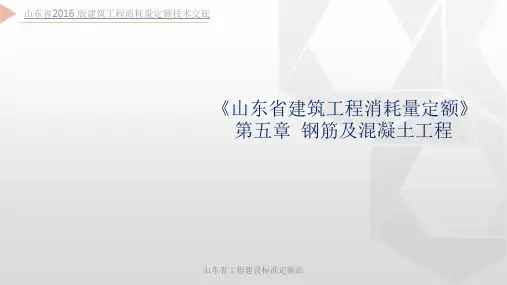 山东省2016版建筑工程消耗量定额技术交底第05章钢筋及混凝土工程