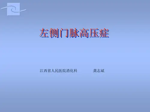 ppt左侧门脉高压症