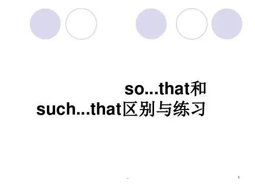 【创意版】so..that和such..that区别与练习.ppt