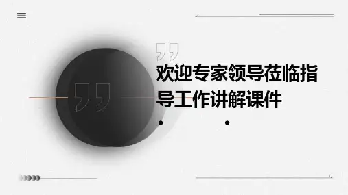 欢迎专家领导莅临指导工作讲解课件