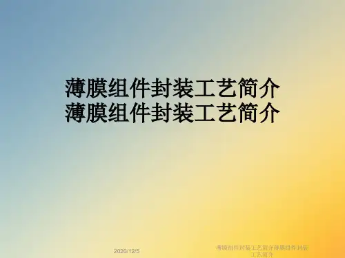 薄膜组件封装工艺简介薄膜组件封装工艺简介