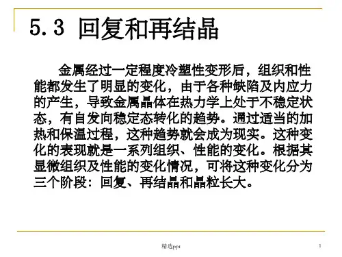 《回复和再结晶》PPT课件