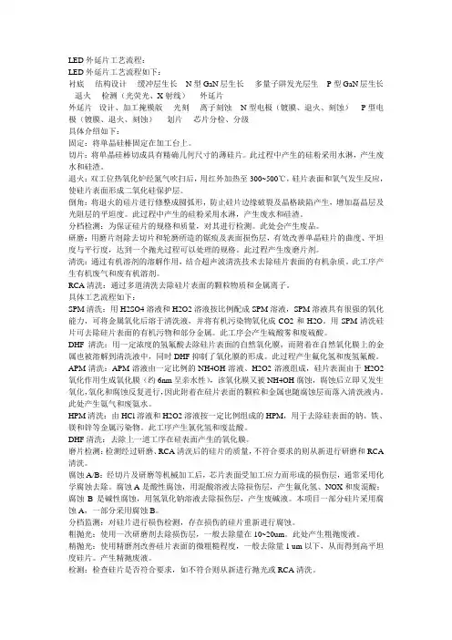 LED外延片工艺流程