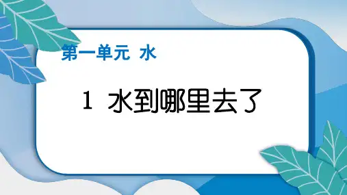 教科版三年级科学上册第一单元作业课件【答案隐藏】