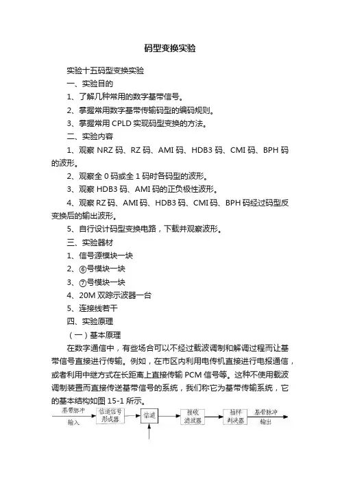 码型变换实验