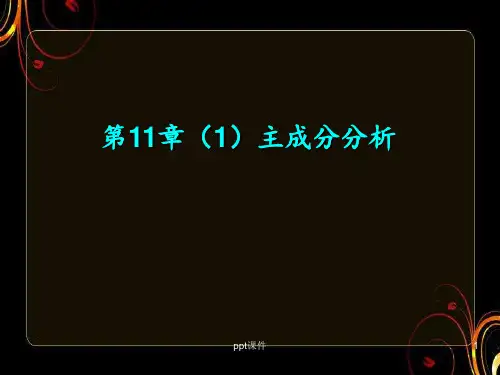 第11章(1)主成分分析  ppt课件