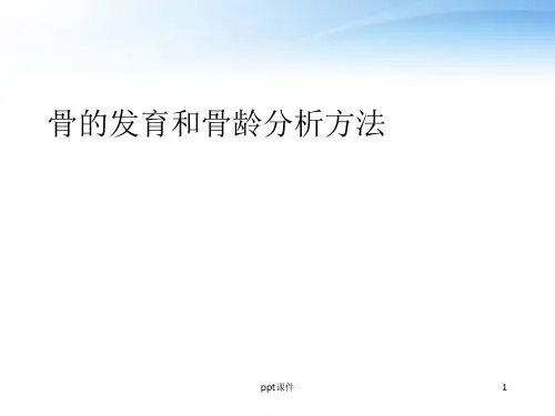 骨的发育和骨龄分析方法  ppt课件