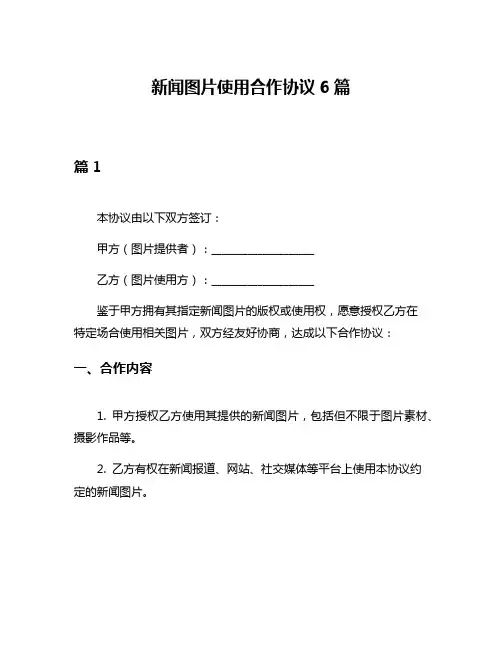 新闻图片使用合作协议6篇