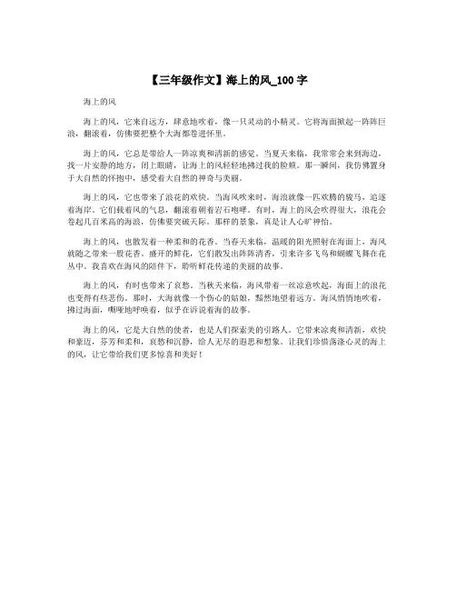 【三年级作文】海上的风_100字