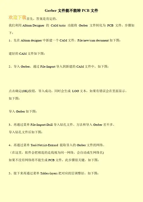 Gerber文件能不能转PCB文件
