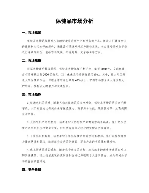 保健品市场分析