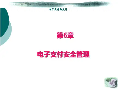 第六章电子支付安全管理