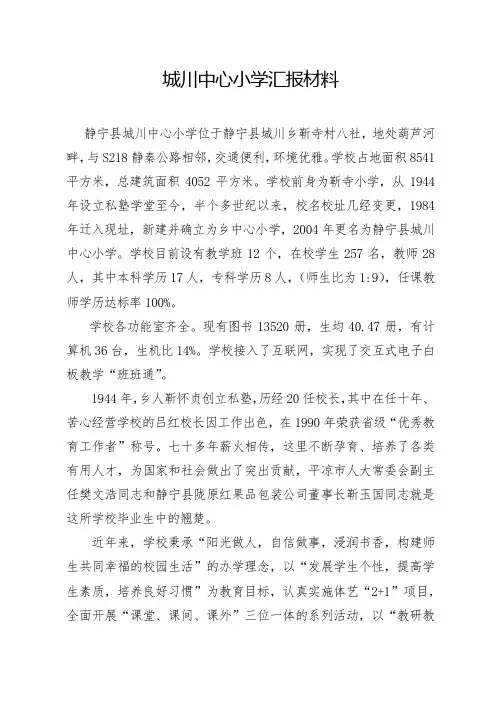 城川中心小学简介
