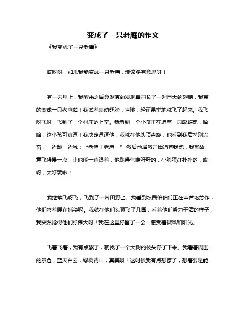 变成了一只老鹰的作文