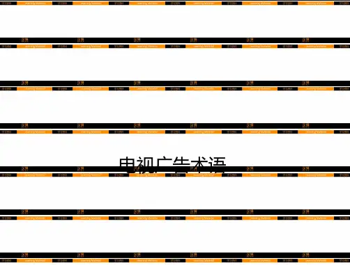 电视广告术语大全