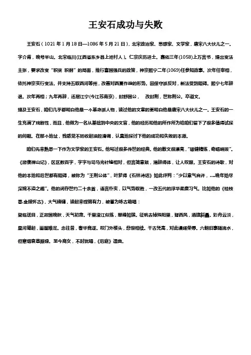 王安石论文