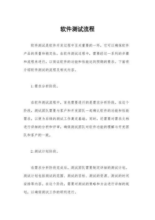 软件测试流程