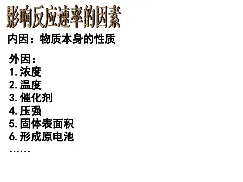 影响化学反应速率的因素