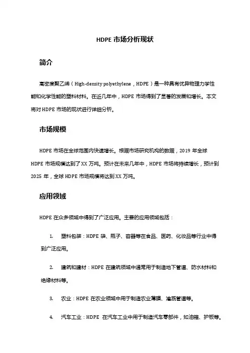 2024年HDPE市场分析现状