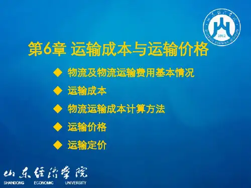 第6章 运输成本与运输价格_wsy