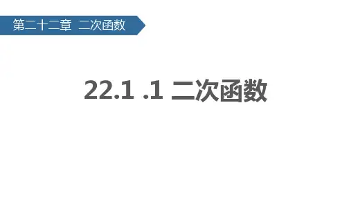 人教版数学九年级上册2二次函数课件