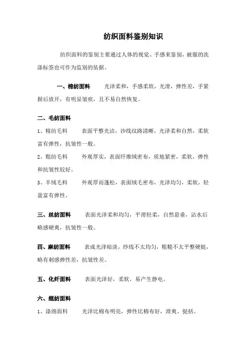 纺织面料鉴别知识