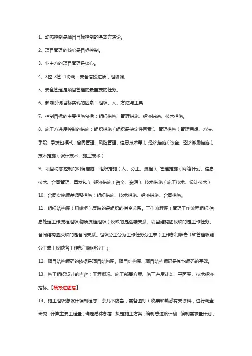 管理记忆口诀