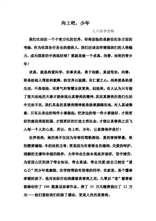 向上吧,少年