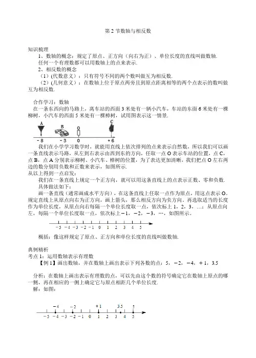 第5节：数轴与相反数