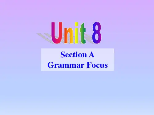 九年级英语Unit8_Grammar_Focus