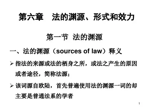 法理学_第6章_法的渊源、形式和效力