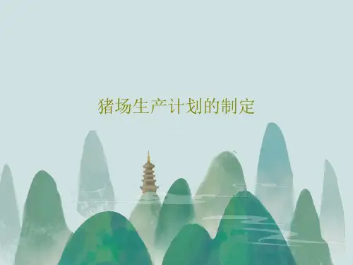 猪场生产计划的制定22页PPT