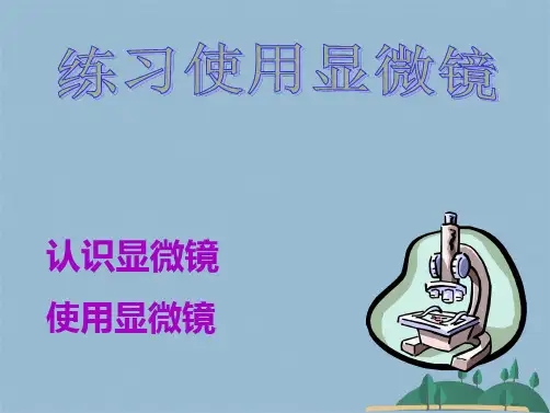 【人教版】学生物七上：《练习使用显微镜》课件(共73张PPT)