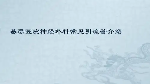 基层神经外科常见引流管介绍ppt课件