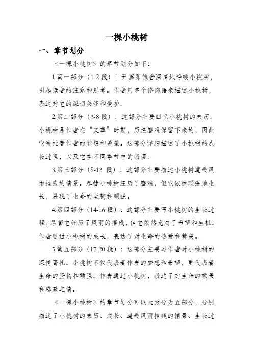 一棵小桃树课文精讲