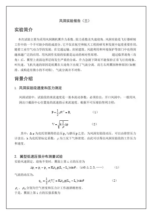 风洞实验报告