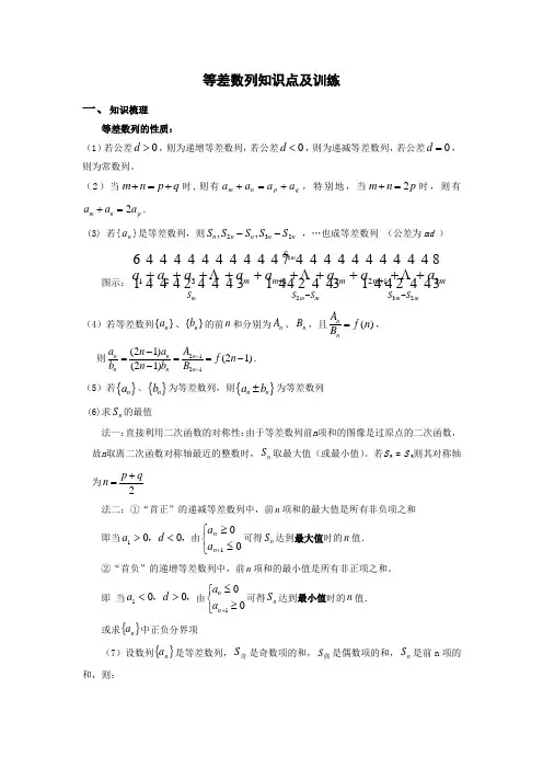 等差数列知识点及训练
