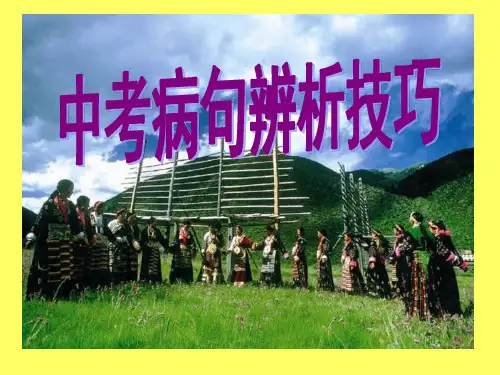 中考病句辨析技巧