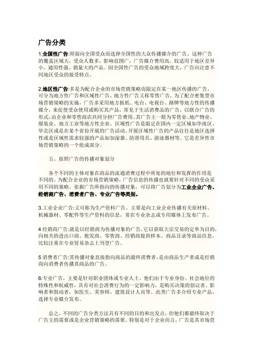 广告分类