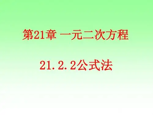 21.2.2_一元二次方程的解法-公式法