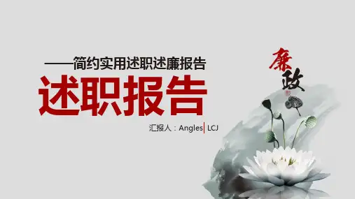 述职述廉ppt模板