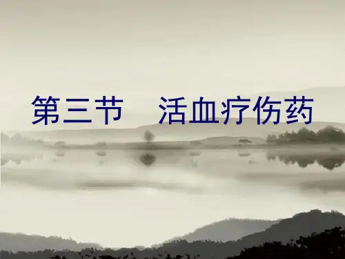 中药学第十二章活血药-活血疗伤药