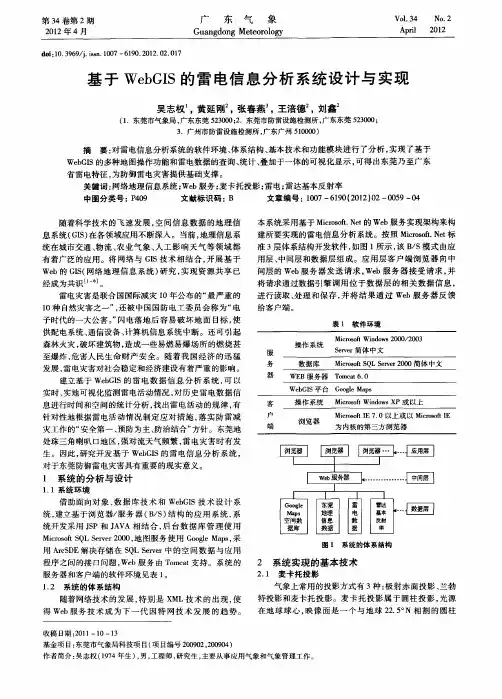 基于WebGIS的雷电信息分析系统设计与实现