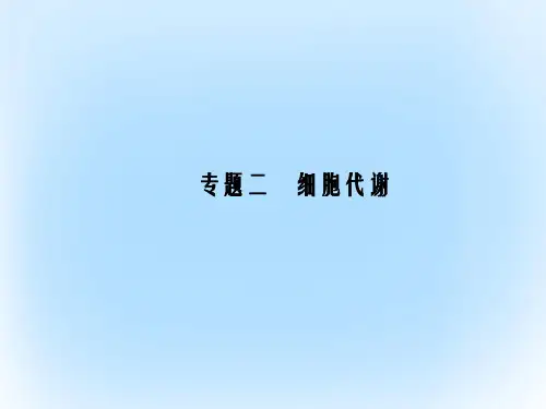 高考生物二轮复习 专题辅导与训练 第一部分 专题整合篇 专题二 细胞代谢课件