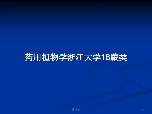 药用植物学淅江大学18蕨类PPT教案