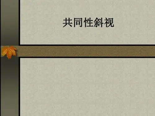 共同性斜视ppt课件