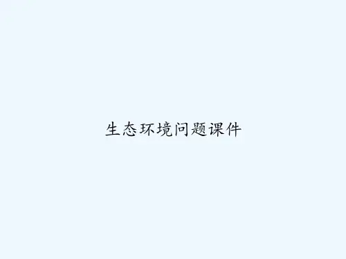 生态环境问题课件 PPT