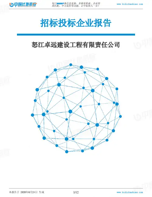 怒江卓远建设工程有限责任公司-招投标数据分析报告
